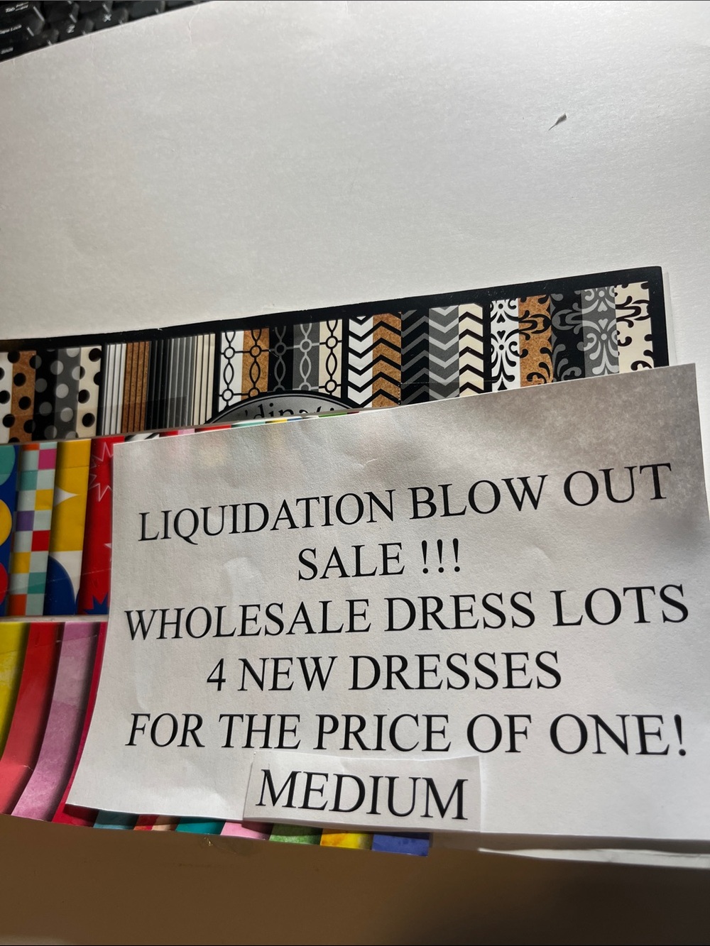 "LIQUIDATION BLOW OUT SALE!!! WHOLESALE DRESS LOTS 4 NEW DRESSES  size Medium